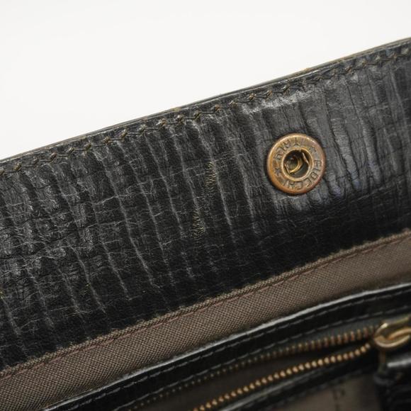 Fendi Tote Bag Zucca Leather Pile Brown Black Women's - Picture 9 of 13